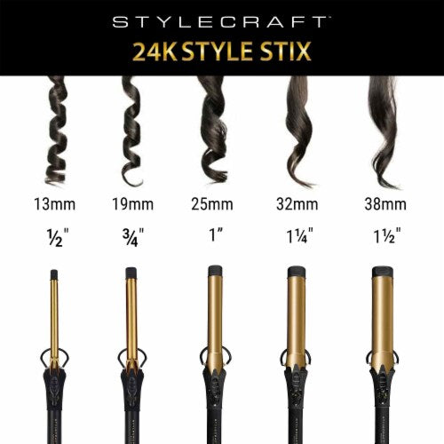 24K Gold Curling Iron 19mm Image