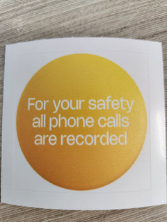Phone Recording Decal