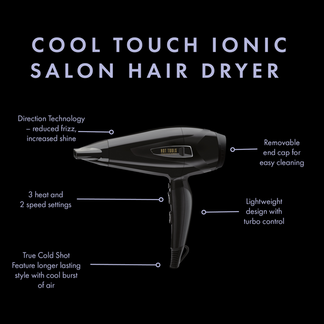 Black Gold Ionic Cool Touch Hair Dryer Image thumbnail