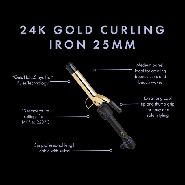 Black Gold Curling Iron 25mm Image thumbnail