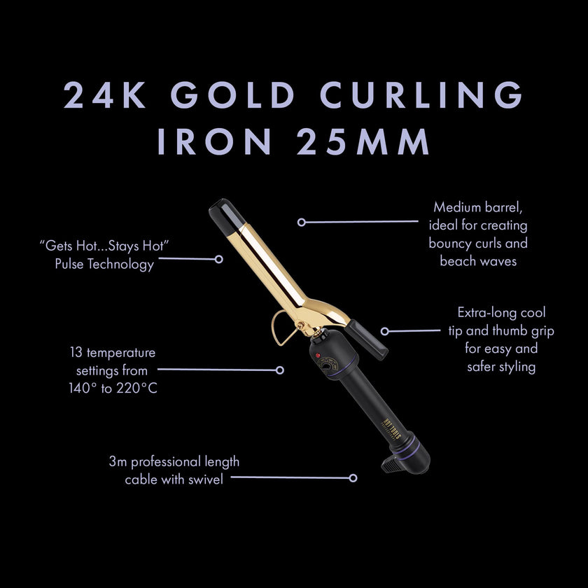 Black Gold Curling Iron 25mm Image