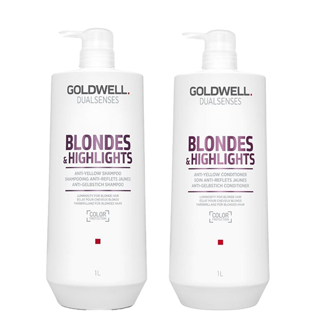 Blonde and Highlights Anti-Yellow Shampoo and Conditioner - 1L Duo Image thumbnail