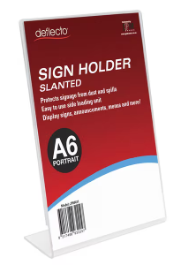 A6 Slanted Portrait Sign Holder