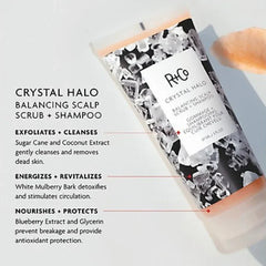 CRYSTAL HALO Balancing Scalp Scrub + Shampoo 89mL