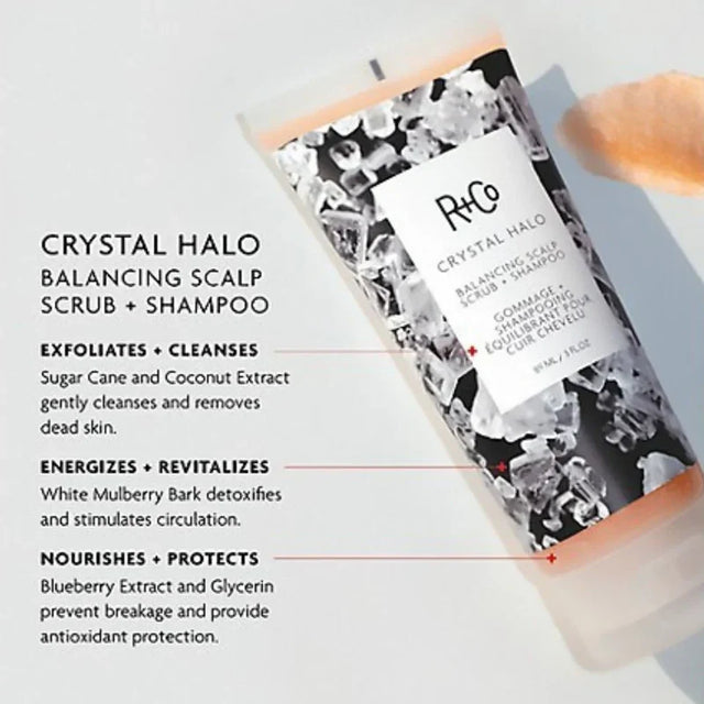 CRYSTAL HALO Balancing Scalp Scrub + Shampoo Image thumbnail