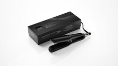 GHD Chronos Max styler black with packaging on white background