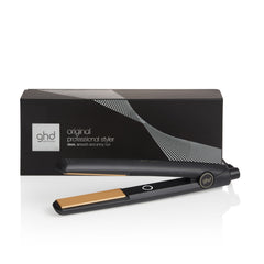 GHD Original Styler with packaging on white background