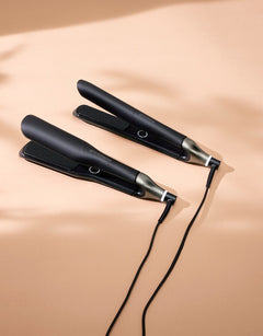 ghd Chronos Max black hair straightener, supporting styling image