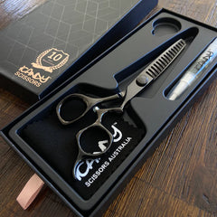 ATHENA-TEX Midnight Black Texturising Scissors 6"