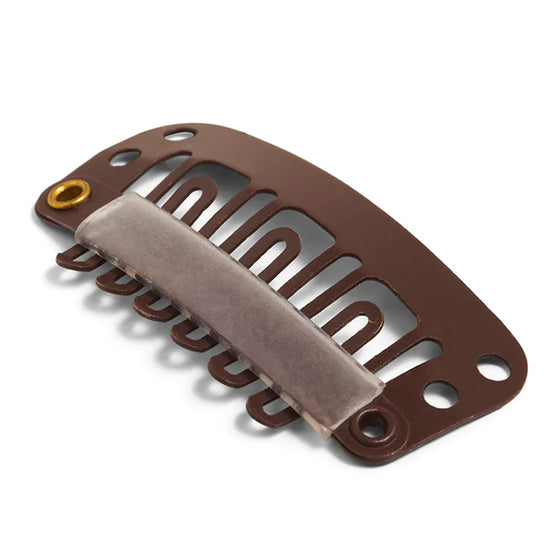 Hair Extension Replacement Clips - Brown